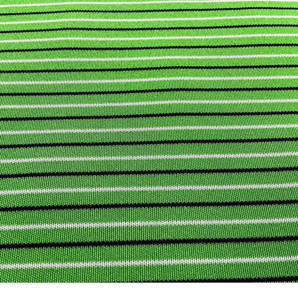 Men's Ashworth Golf Polo Activewear 3XL Green White Black Pin Stripe - Picture 13 of 13